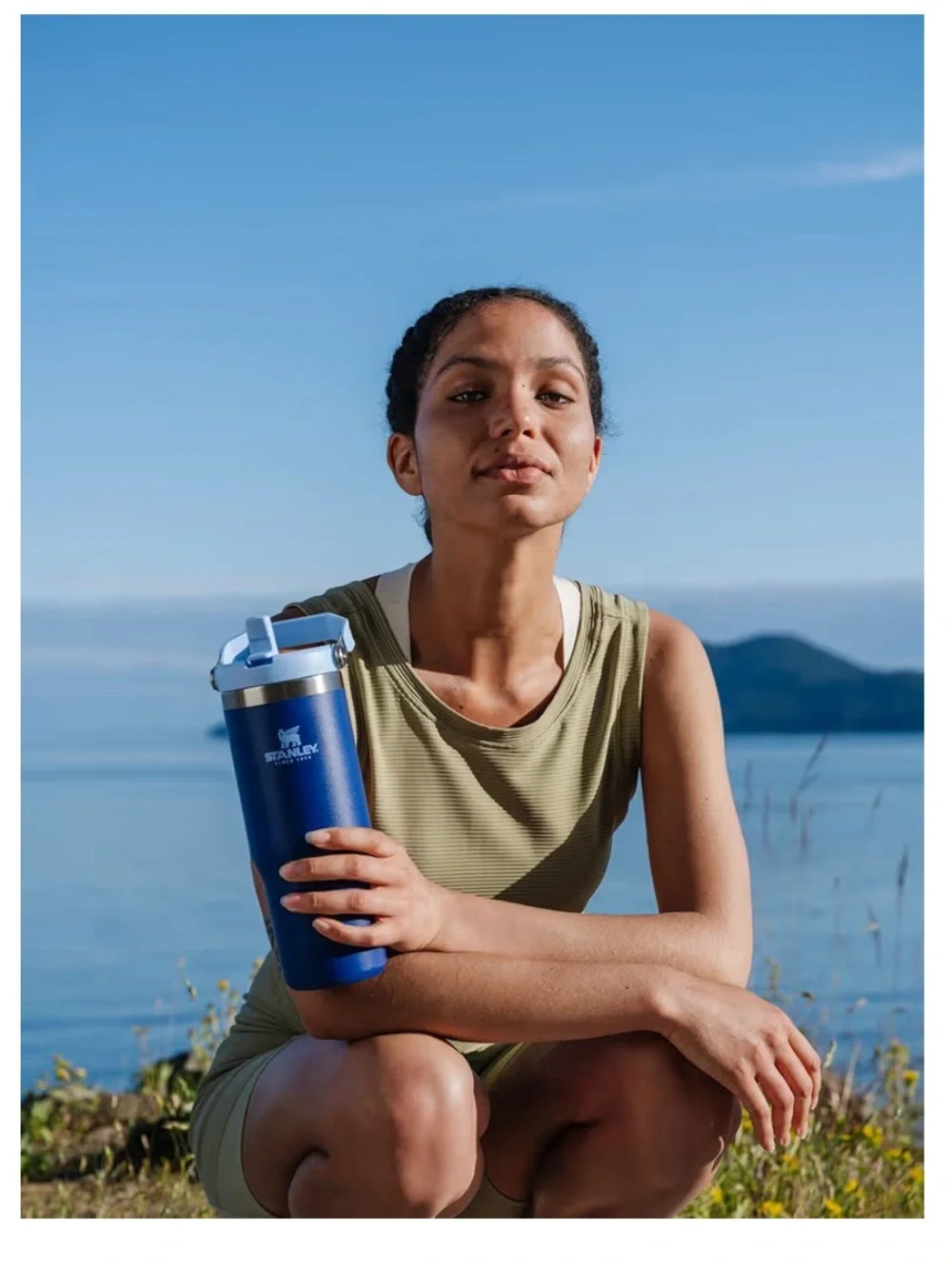Stanley The IceFlow™ Flip Straw Tumbler | 30 OZ in Lapis Blue - Picture 7 of 16